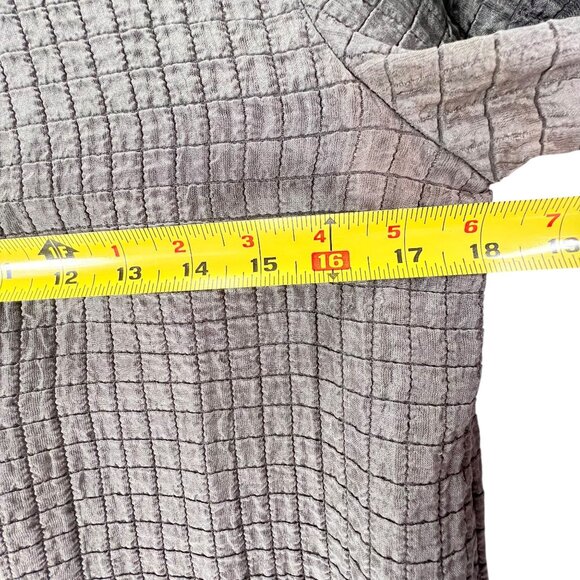 Eileen Fisher XS Jacket Textured Silk Linen Olive Green Mandarin Collar Buttons - Picture 10 of 11